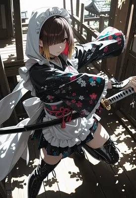 Maid Warrior in Traditional Shrine