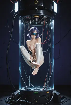 Cybernetic Subject in Stasis Chamber