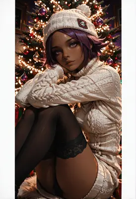 Cozy Christmas Eve Portrait