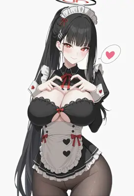 Affectionate Maid With Heart Gesture