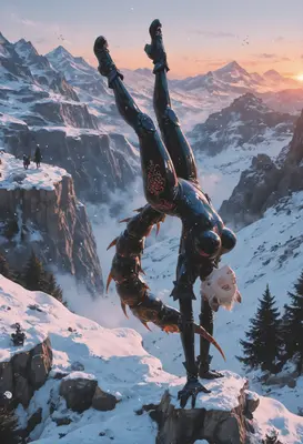Scorpion Hybrid Acrobat in Snowy Peaks