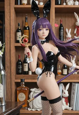 Purple Haired Bunny Girl Sorceress