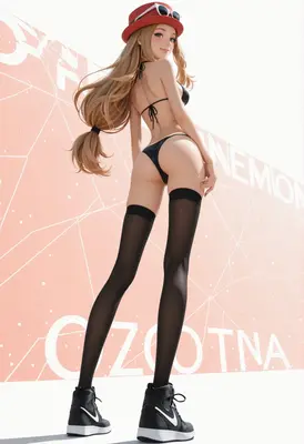 Summer Style Blonde Anime Girl