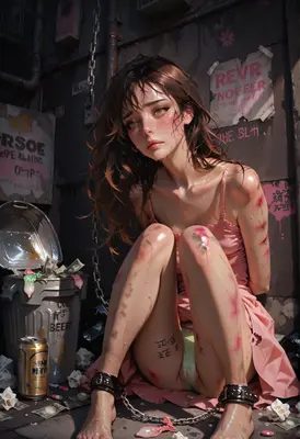 Trapped Girl in Gritty Urban Alley