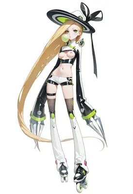 Futuristic Cyberpunk Roller Girl