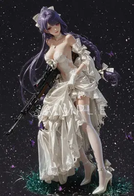 Armed Bride with Purple Hair