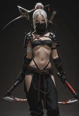 Deadly White Haired Ninja Warrior
