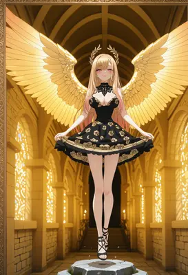 Golden Winged Angel in Cathedral