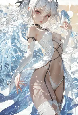 Celestial Angel in White Lingerie