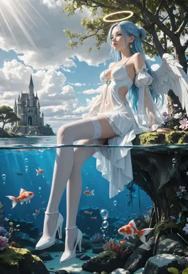 Celestial Angel by the Enchanted Lake