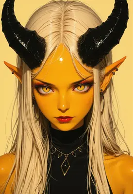 Golden Demon Elf Portrait