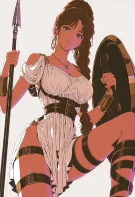 Stoic Warrior in Ancient Greek Attire
