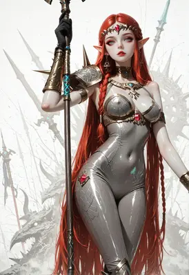 Red Haired Elf Warrior Princess