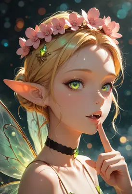 Enchanting Fairy with Floral Crown