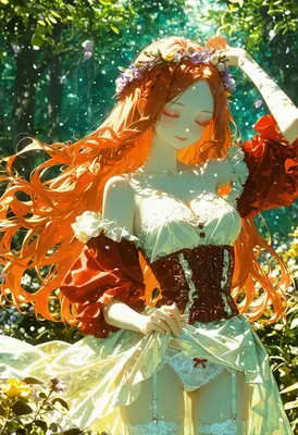 Enchanting Maiden in the Sunlit Forest