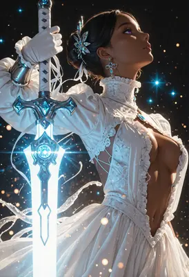 Celestial Guardian with Radiant Blade