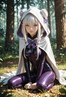 Elf Girl in Purple Latex