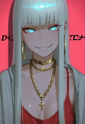 Sultry Anime Girl With Glowing Eyes