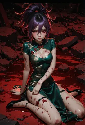 Sorrowful Maiden Amidst The Ruins