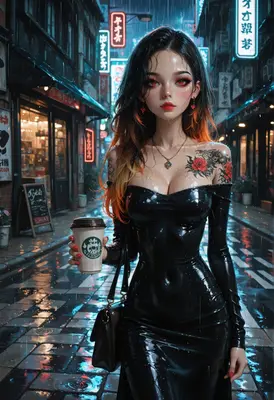 Neon Rain and Midnight Coffee