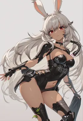 Cybernetic Bunny Girl in Tactical Gear