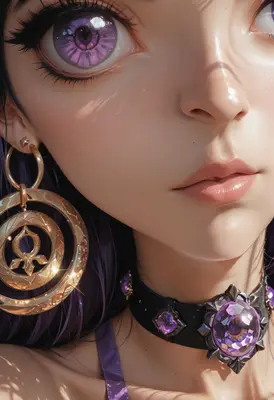 Close Up Portrait of Purple Eyes
