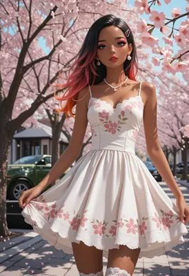 Springtime Stroll in Cherry Blossoms