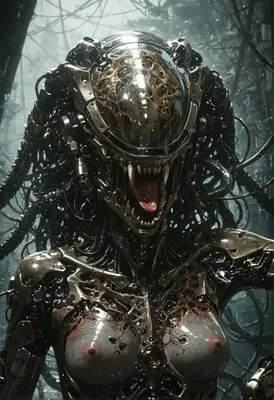 Bio-Mechanical Xenomorph Hybrid Queen