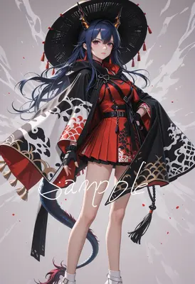 Elegant Dragon Girl in Traditional Attire