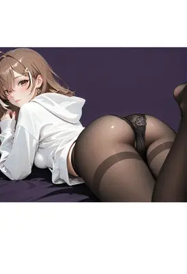 Relaxed Girl in Hoodie and Tights