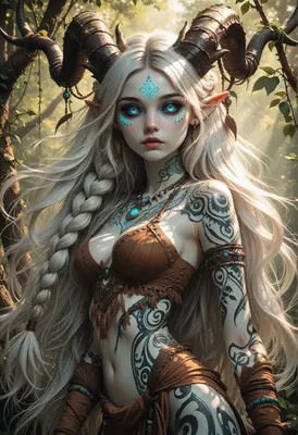 Mystic Forest Satyr Maiden Portrait
