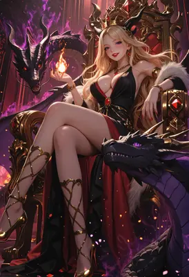 Dragon Queen on Her Dark Throne