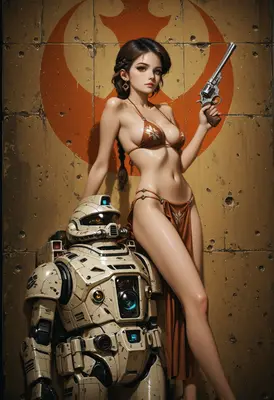 Rebel Fighter and Her Combat Droid