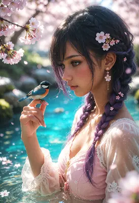 Serene Moment With A Songbird