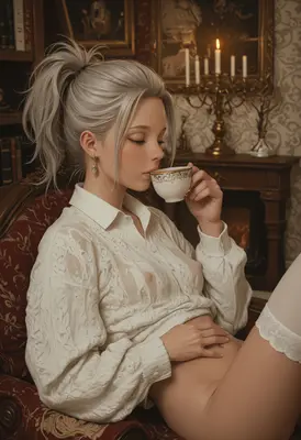 Quiet Afternoon Tea in the Library
