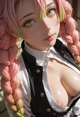 Mitsuri Kanroji Serene Summer Portrait