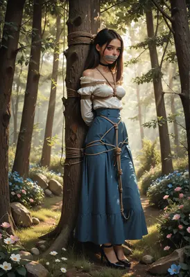 Captured Maiden in the Enchanted Woods