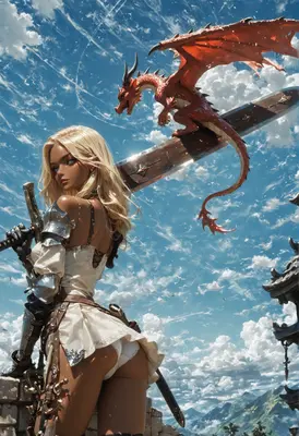 Dragon Knight Under Azure Skies