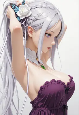Elegant Silver Haired Beauty