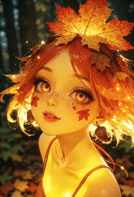 Glowing Autumn Spirit Portrait