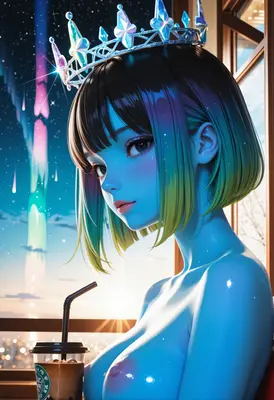 Celestial Queen with Iced Coffee