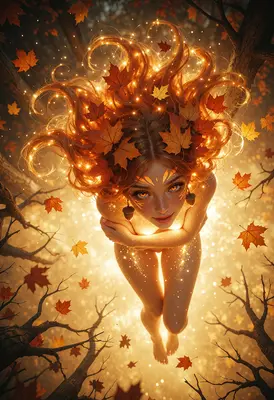Ethereal Spirit of the Autumn Forest