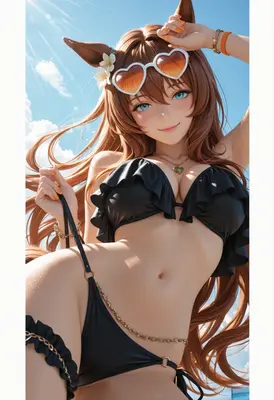 Summer Beach Day Horse Girl