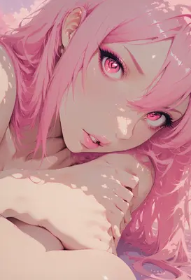 Dreamy Pink Haired Anime Girl