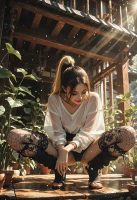 Sunlit Garden Squat in Sheer White