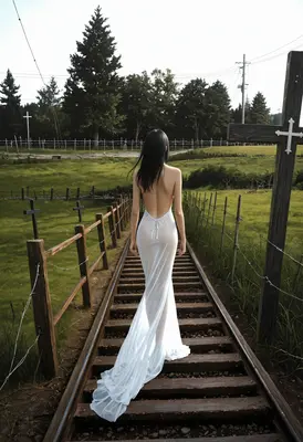 Ethereal Wanderer on Abandoned Tracks