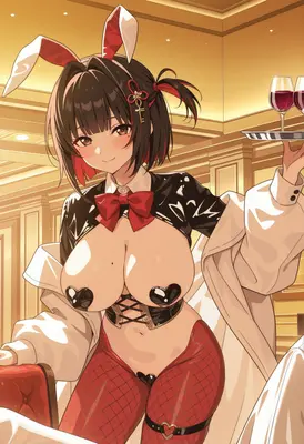 Bunny Girl Serving Fine Wine