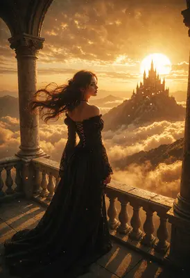 Princess Gazing at the Golden Castle