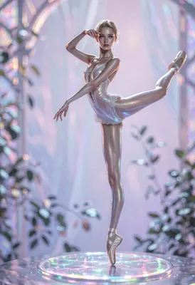 Ethereal Ballerina in Iridescent Light