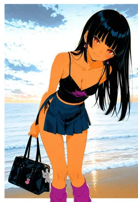 Sunset Beach Date with Cute Girl